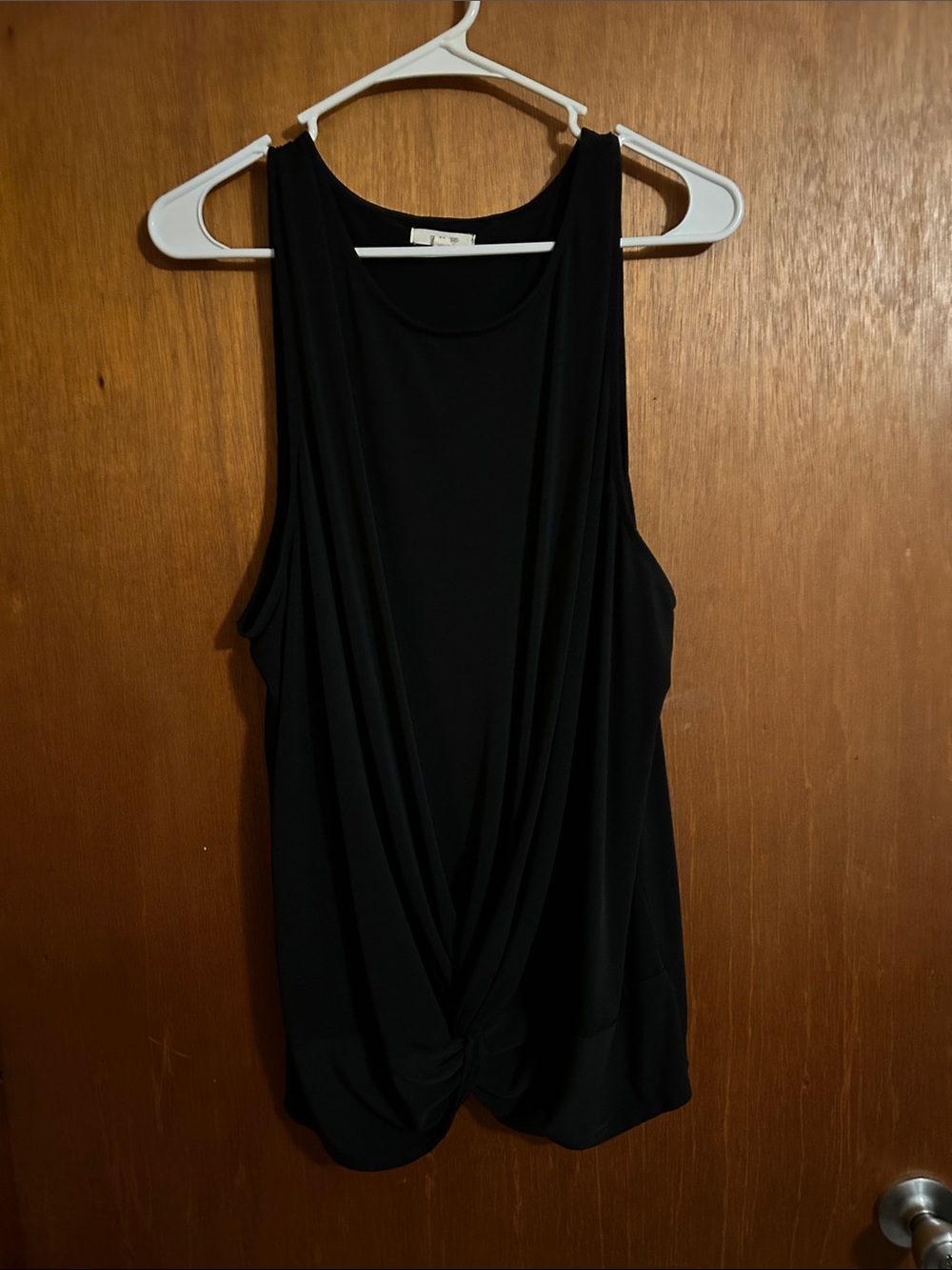 Maurices Black Twist-Front Sleeveless Tank